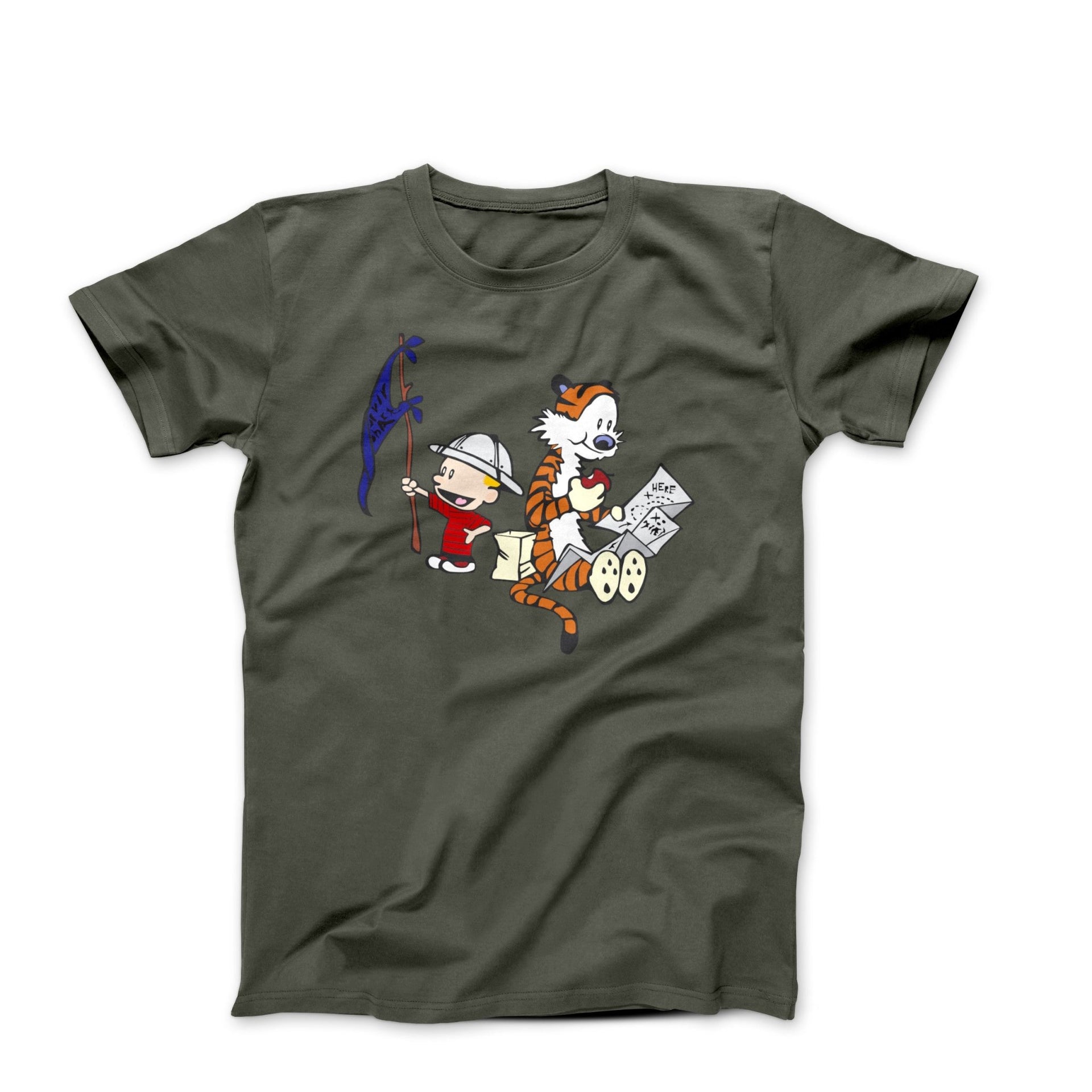 Calvin & Hobbes Looking for Treasure T-shirt - Clothing - Harvey Ltd