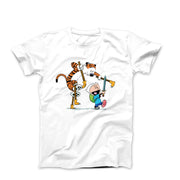 Calvin & Hobbes Playing Crusaders Illustration T-shirt - Clothing - Harvey Ltd