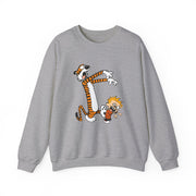 Calvin & Hobbes Playing Zombies Sweatshirt - Clothing - Harvey Ltd