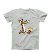 Calvin & Hobbes Playing Zombies T-Shirt - Clothing - Harvey Ltd