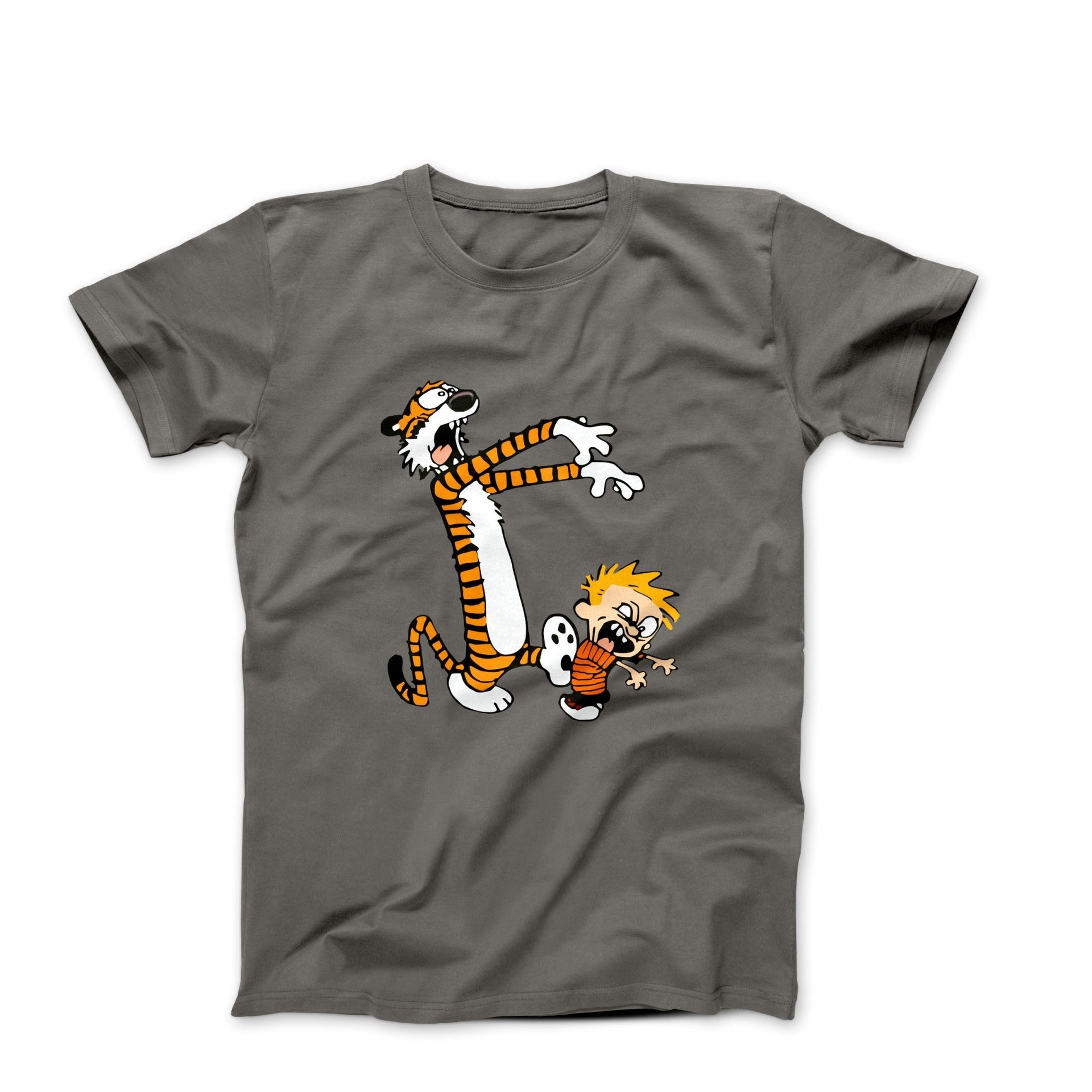 Calvin & Hobbes Playing Zombies T-Shirt - Clothing - Harvey Ltd