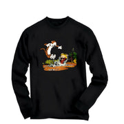 Calvin & Hobbes Puddle Splashing Long Sleeve Tee - Clothing - Harvey Ltd