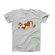 Calvin & Hobbes Sharing A Laugh Illustration T-shirt - Clothing - Harvey Ltd