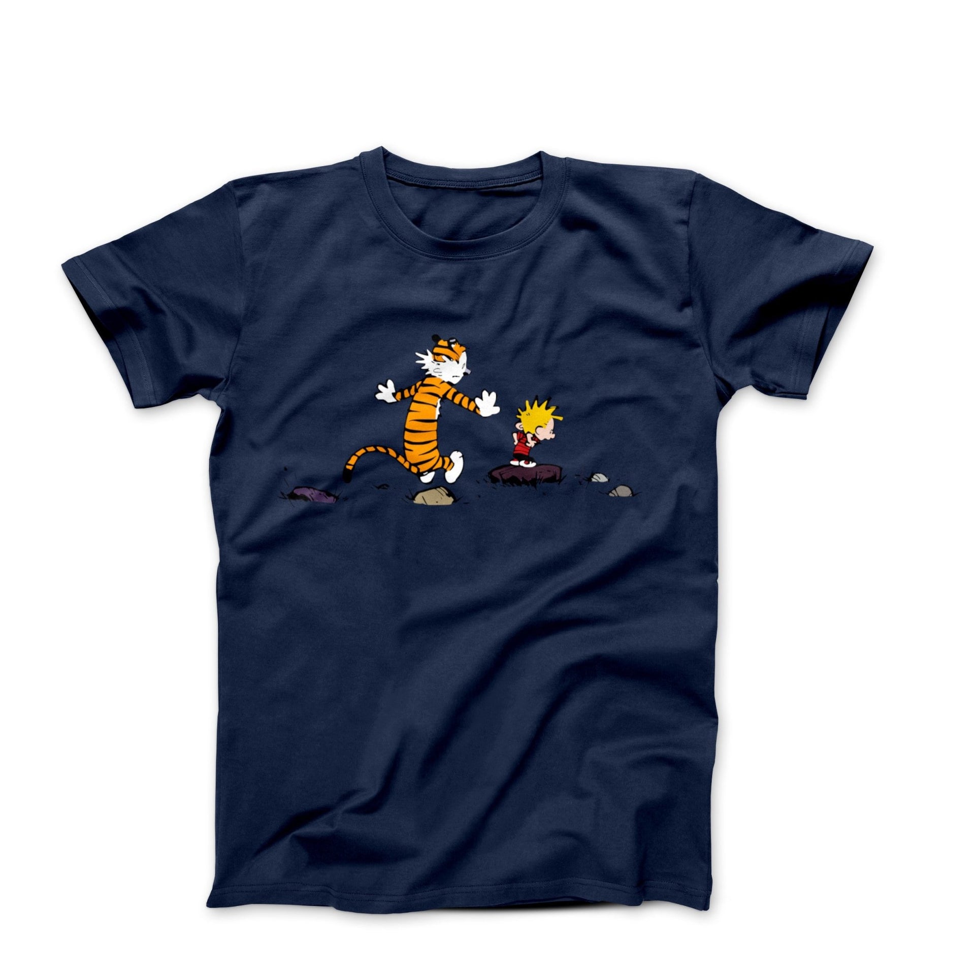 Calvin & Hobbes Skipping on Stones T-shirt - Clothing - Harvey Ltd