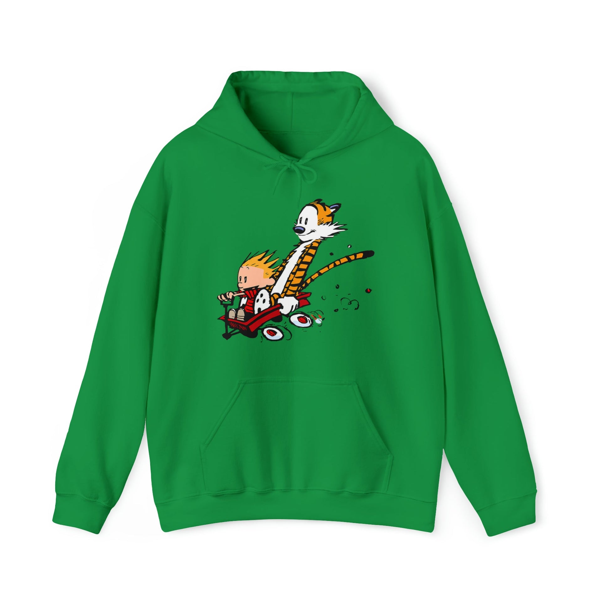 Calvin & Hobbes Speed Downhill in a Wagon Hoodie - Clothing - Harvey Ltd