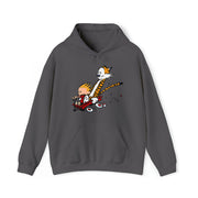 Calvin & Hobbes Speed Downhill in a Wagon Hoodie - Clothing - Harvey Ltd