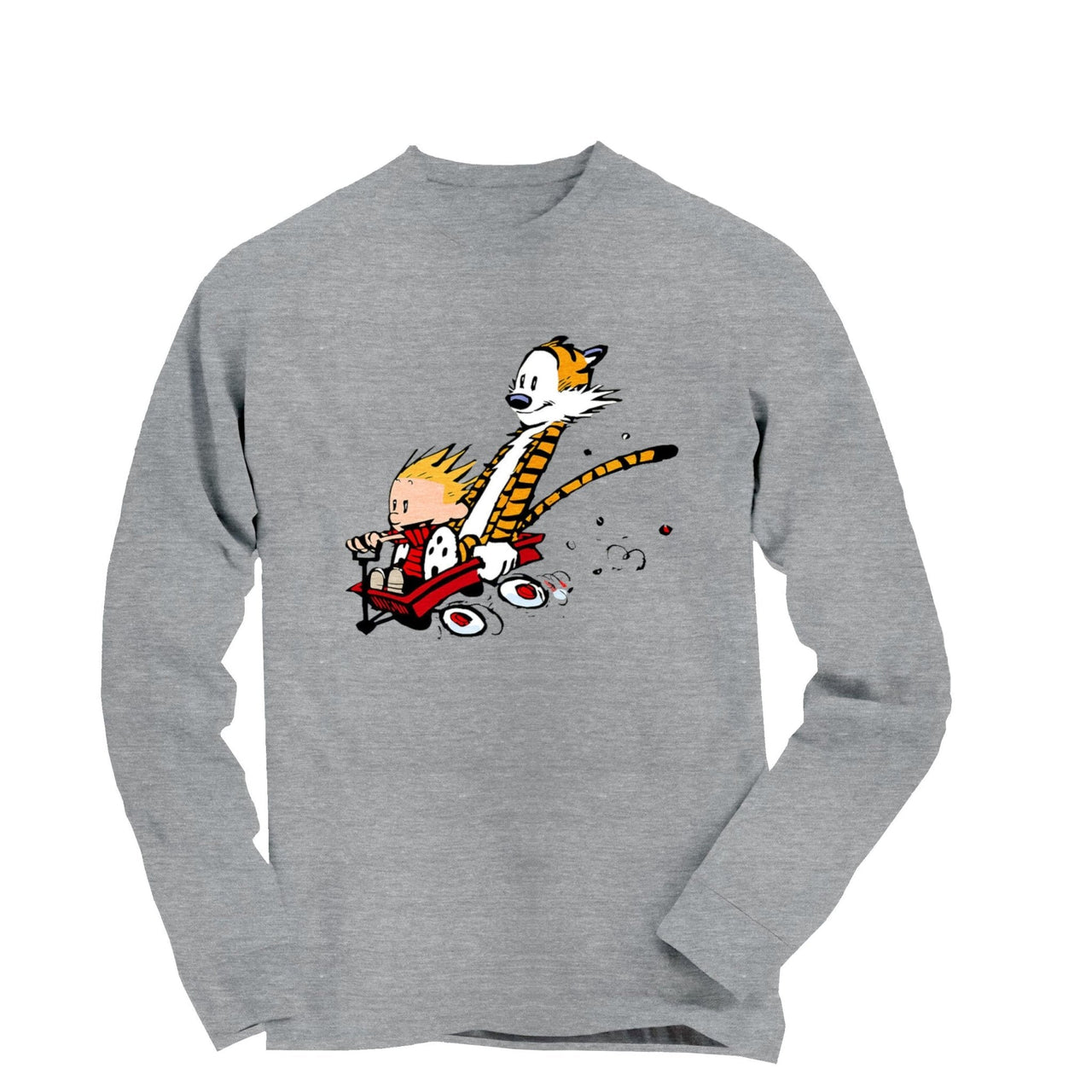 Calvin & Hobbes Speed Downhill in a Wagon Long-Sleeve Tee - Clothing - Harvey Ltd