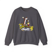 Calvin & Hobbes Walking Across Log Sweatshirt - Clothing - Harvey Ltd