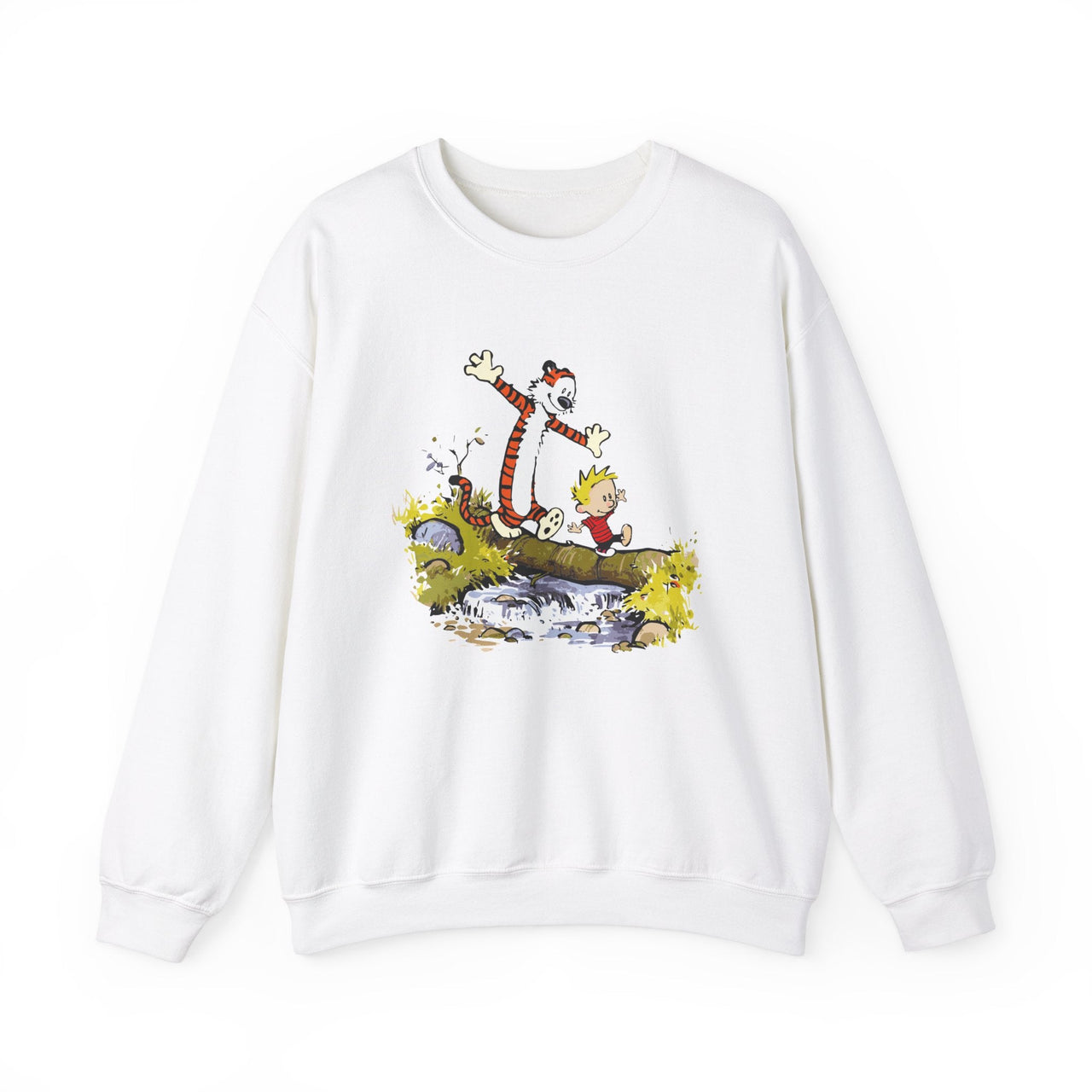 Calvin & Hobbes Walking Across Log Sweatshirt - Clothing - Harvey Ltd