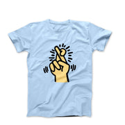 Crossed Fingers Pop Art T-shirt - Clothing - Harvey Ltd