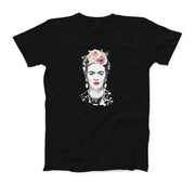 Frida Kahlo With Flowers Illustration T-Shirt - Clothing - Harvey Ltd