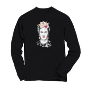 Frida Kahlo With Flowers Long-Sleeve Tee - Clothing - Harvey Ltd