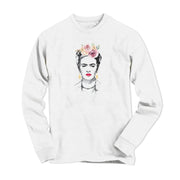 Frida Kahlo With Flowers Long-Sleeve Tee - Clothing - Harvey Ltd