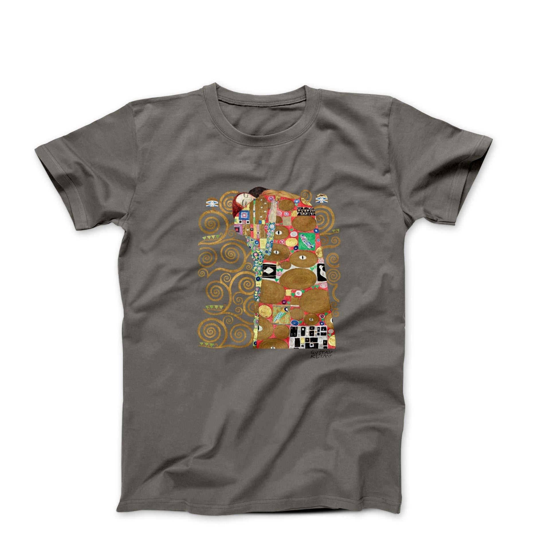 Gustav Klimt Fulfillment (1905) Artwork T-shirt - Clothing - Harvey Ltd