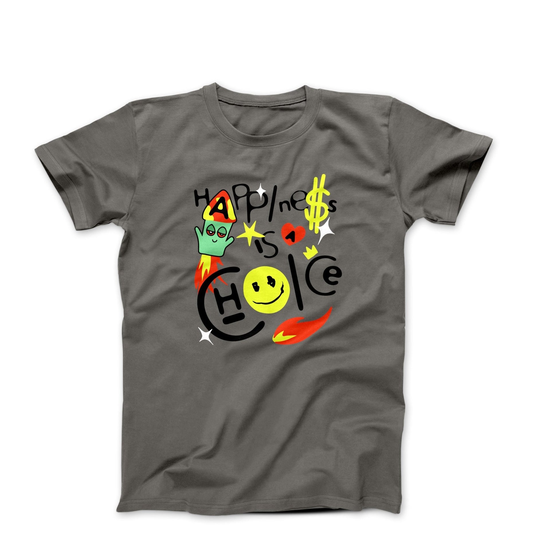 Happiness Is A Choice Graphic Art T-shirt - Clothing - Harvey Ltd