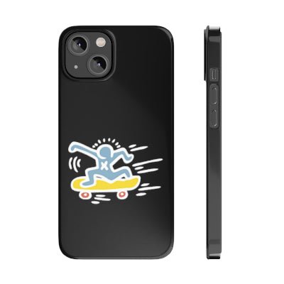 Haring Skateboarding Slim Black Phone Case - Accessories - Harvey Ltd
