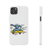 Haring Skateboarding Slim White Phone Case - Accessories - Harvey Ltd