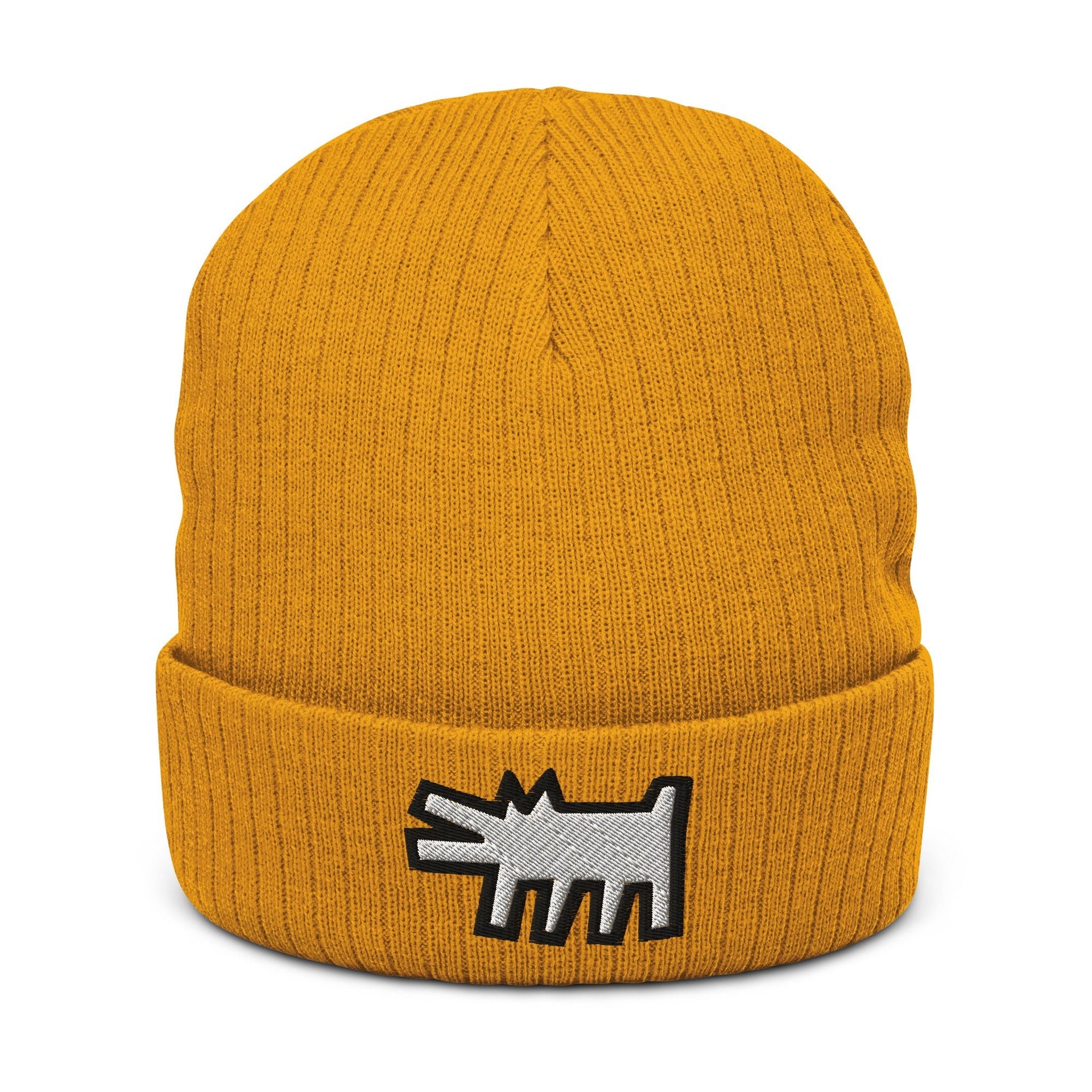 Haring the Barking Dog (1990) Ribbed Knit Beanie - Accessories - Harvey Ltd