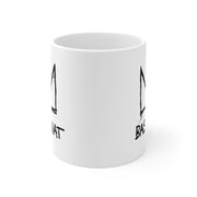 Jean-Michel Basquiat Name with Crown White 11 oz Mug - Barware - Harvey Ltd