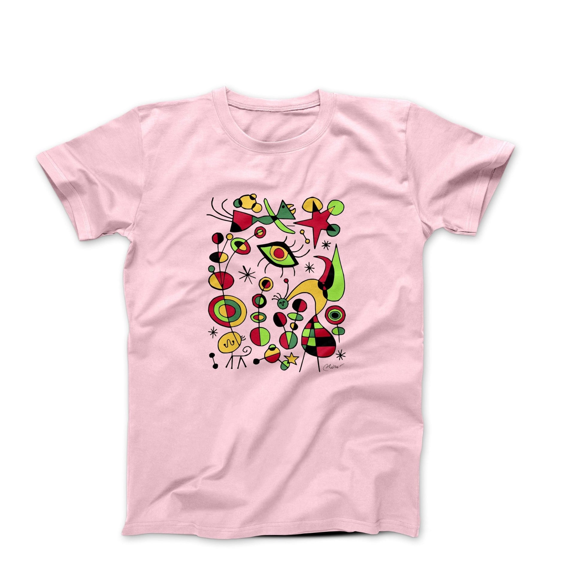 Joan Miro Peces De Colores (Colorful Fish) Artwork T-Shirt - Clothing - Harvey Ltd
