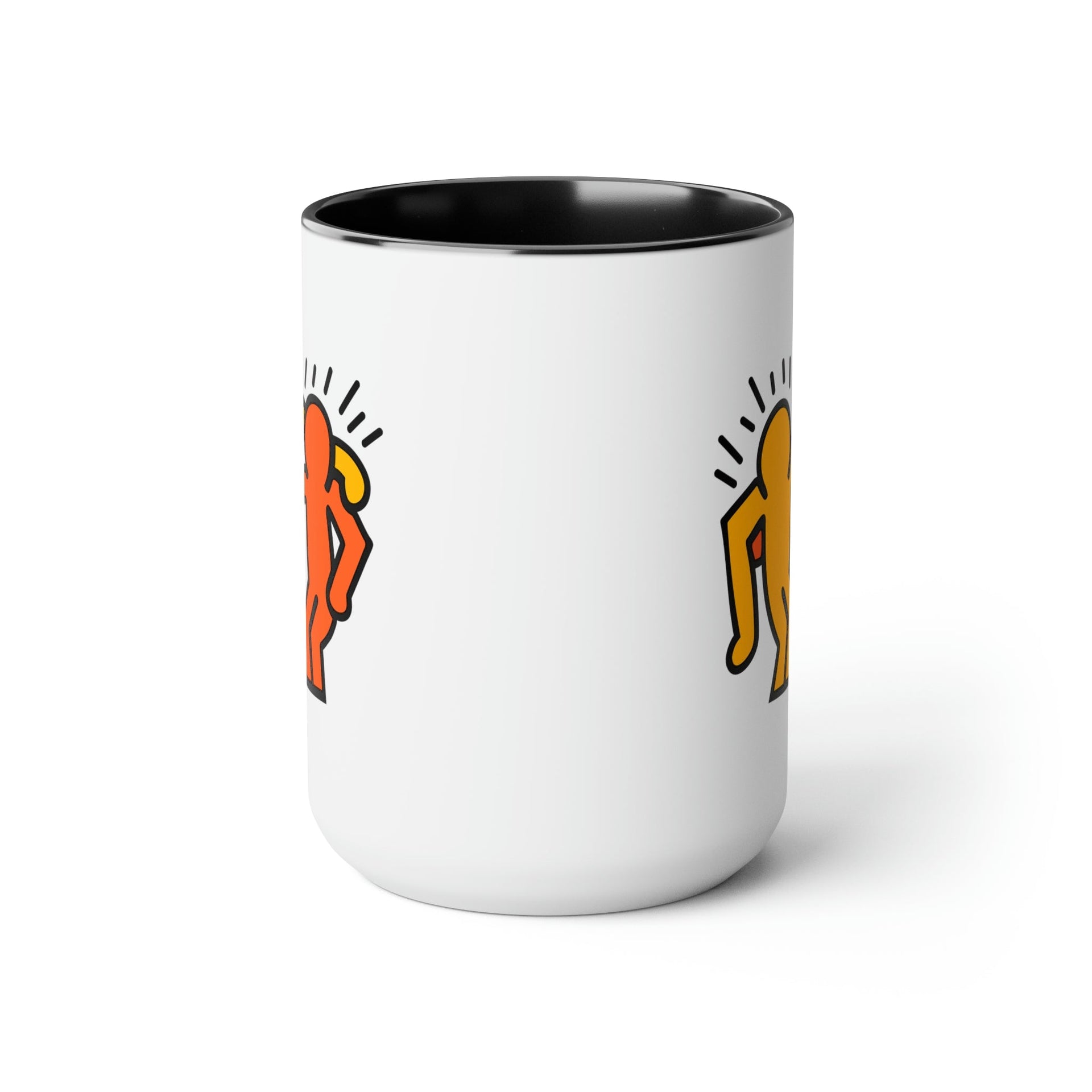 Keith Haring Best Buddies Pop Art Two-Tone 15 oz Mug - Barware - Harvey Ltd