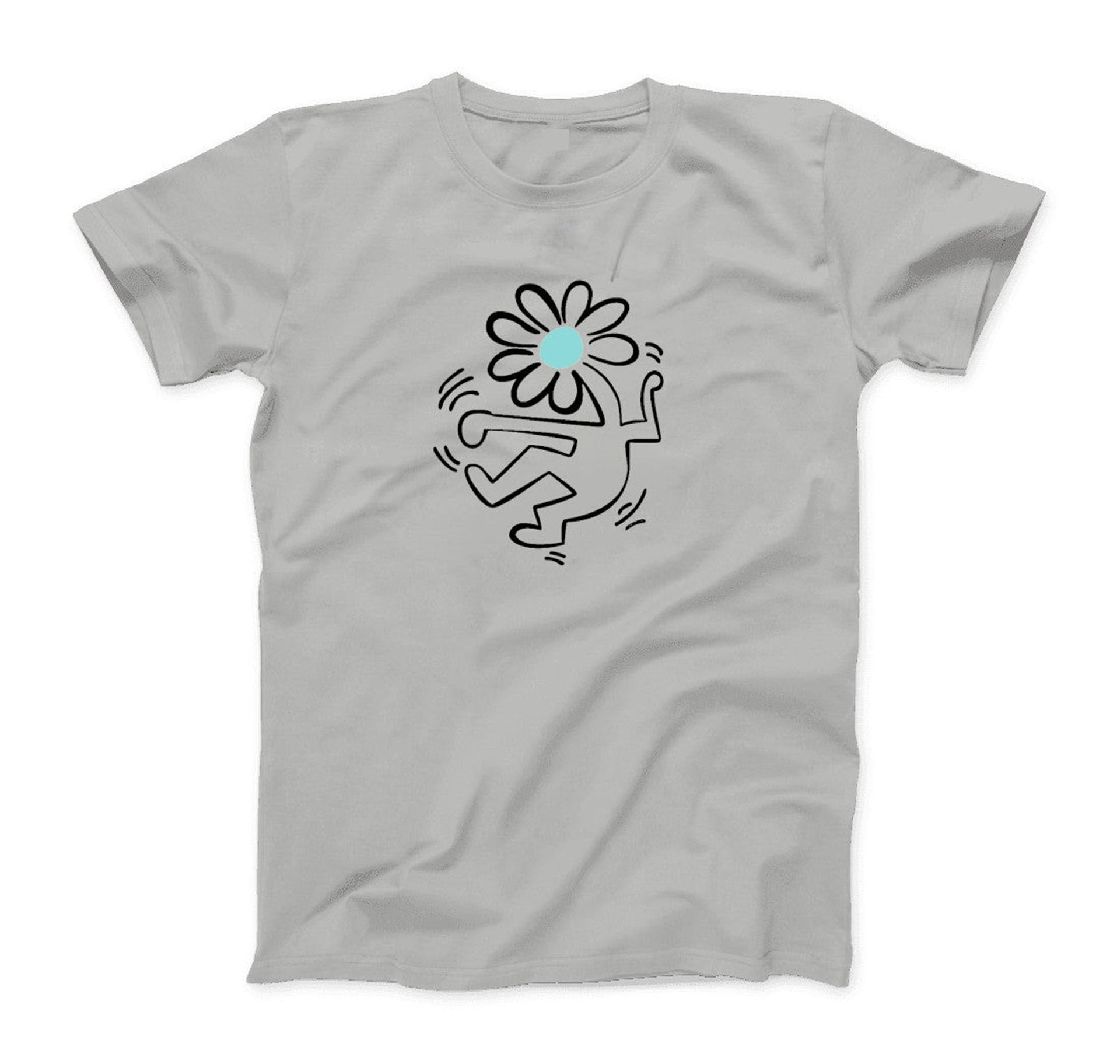 Keith Haring Dancing Flower 1989 Artwork T-shirt - Clothing - Harvey Ltd