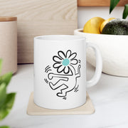 Keith Haring Dancing Flower White 11 oz Mug - Barware - Harvey Ltd