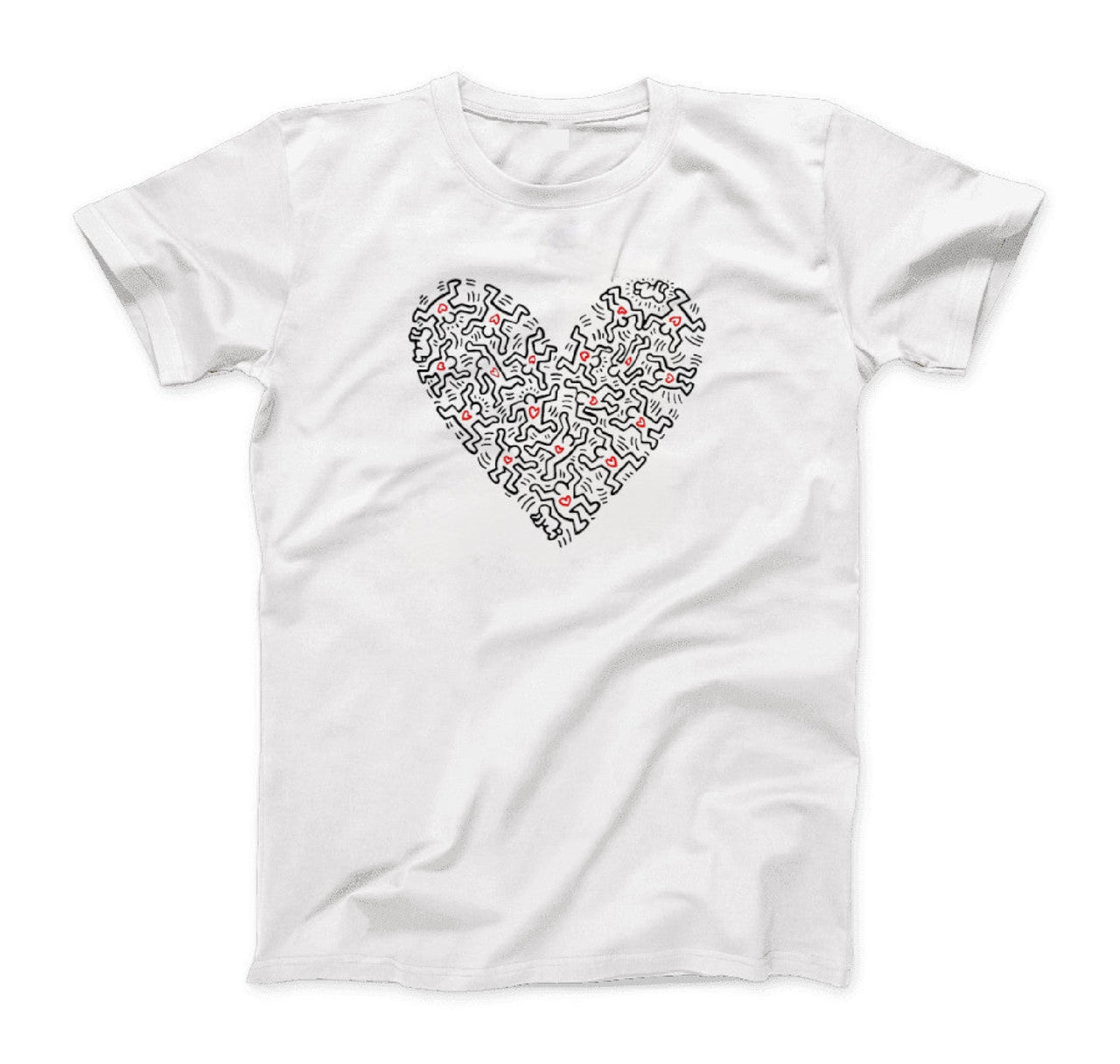 Keith Haring Heart of Men - Icon Series Street Art T-Shirt - Clothing - Harvey Ltd