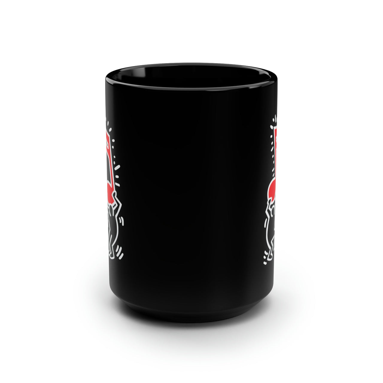 Keith Haring Men Holding Music Black 15 oz Mug - Barware - Harvey Ltd