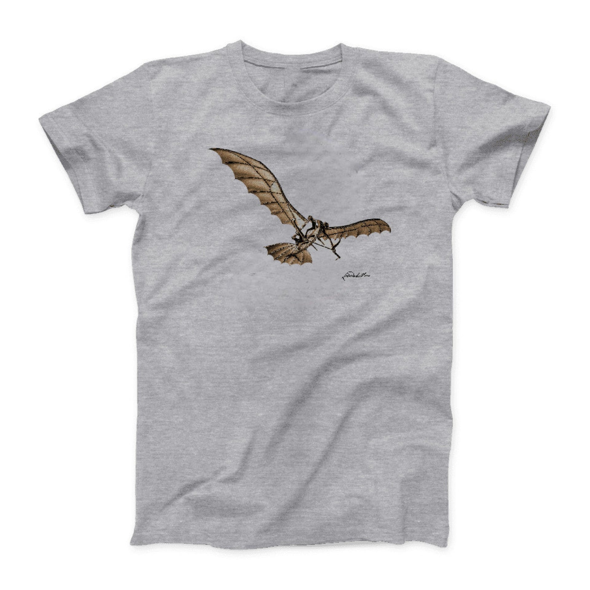 Leonardo da Vinci Flying Machine Artwork T-shirt - Clothing - Harvey Ltd