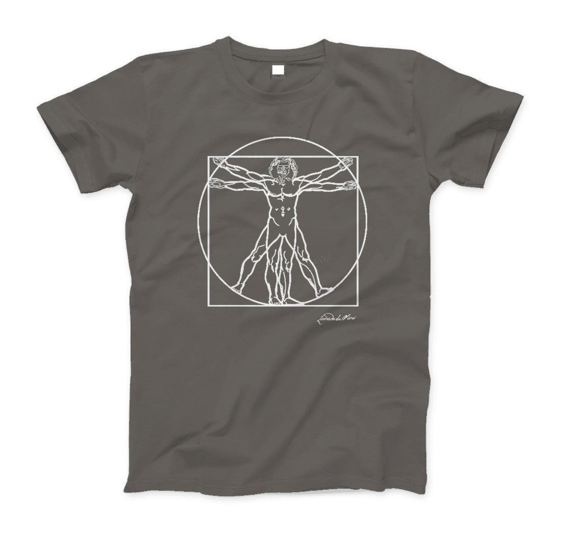 Leonardo Da Vinci Vitruvian Man Sketch T-Shirt - Clothing - Harvey Ltd