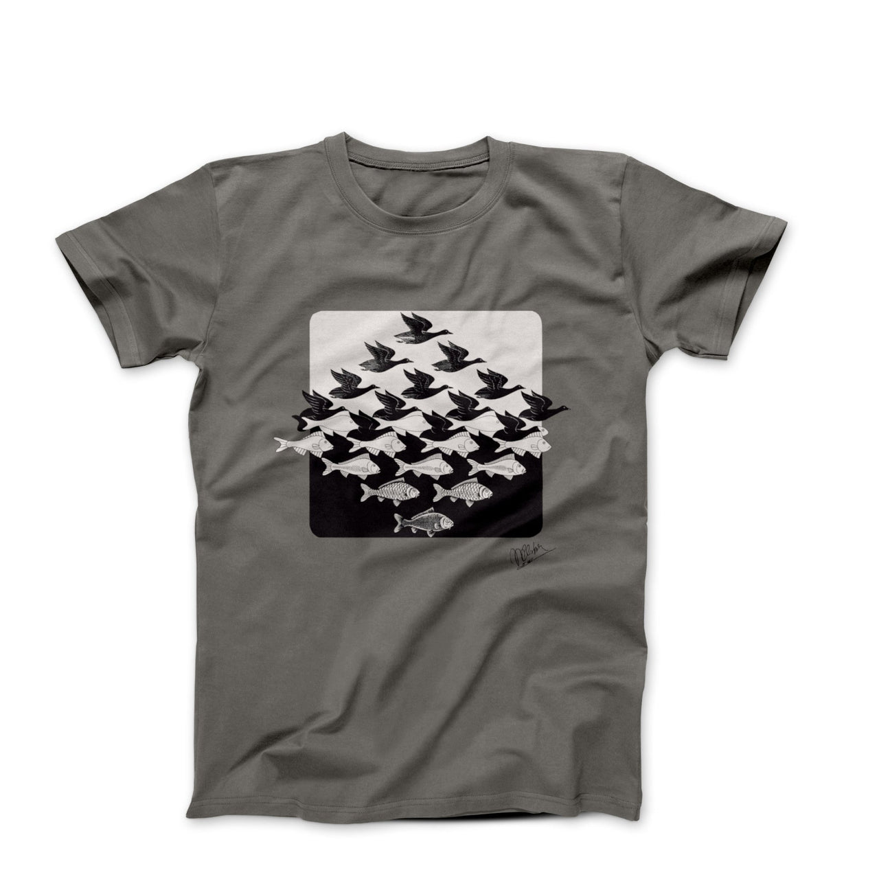 M.C. Escher Sky and Water (1938) Art T-shirt - Clothing - Harvey Ltd