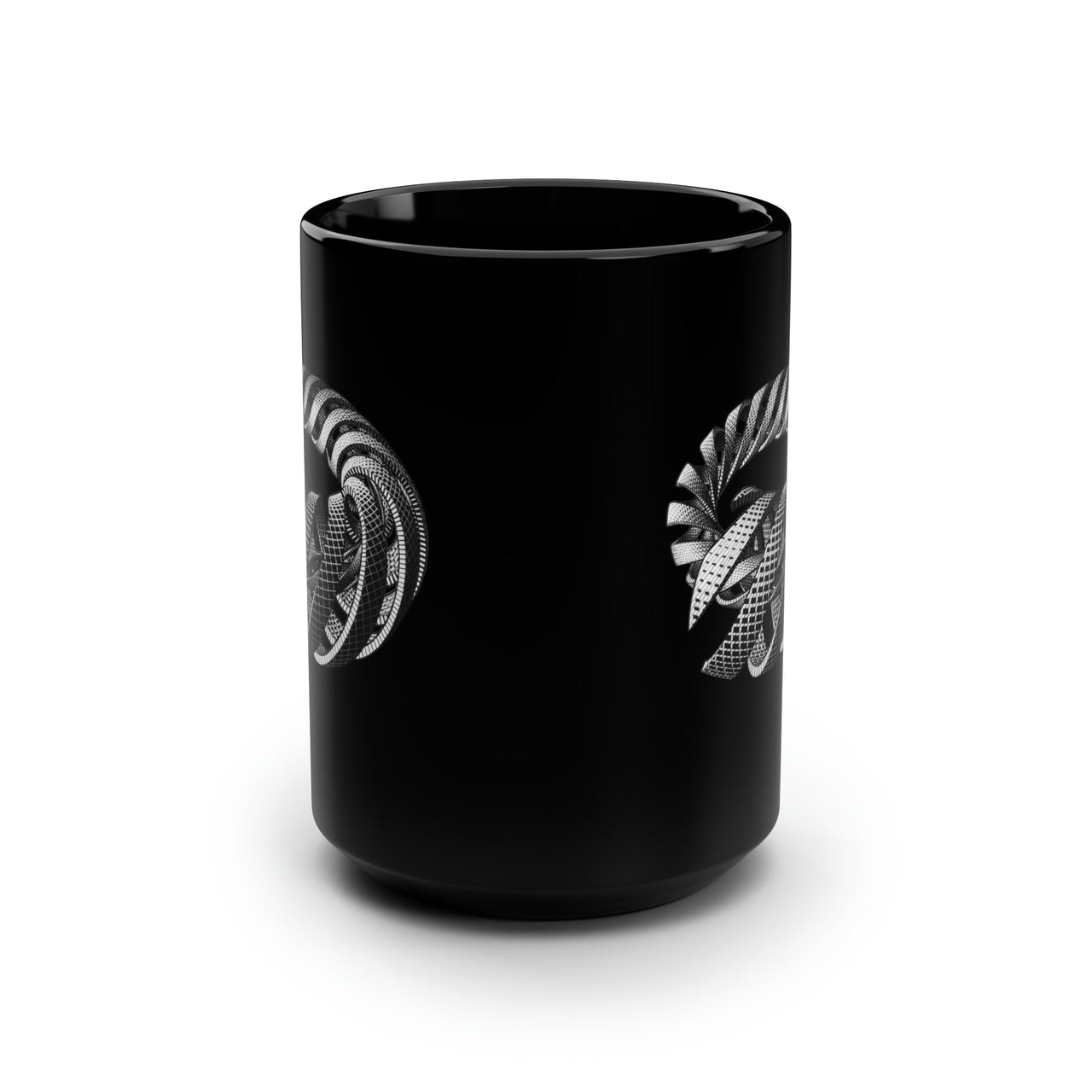 M.C. Escher Spirals Art Black 15 oz Mug - Home + Living - Harvey Ltd