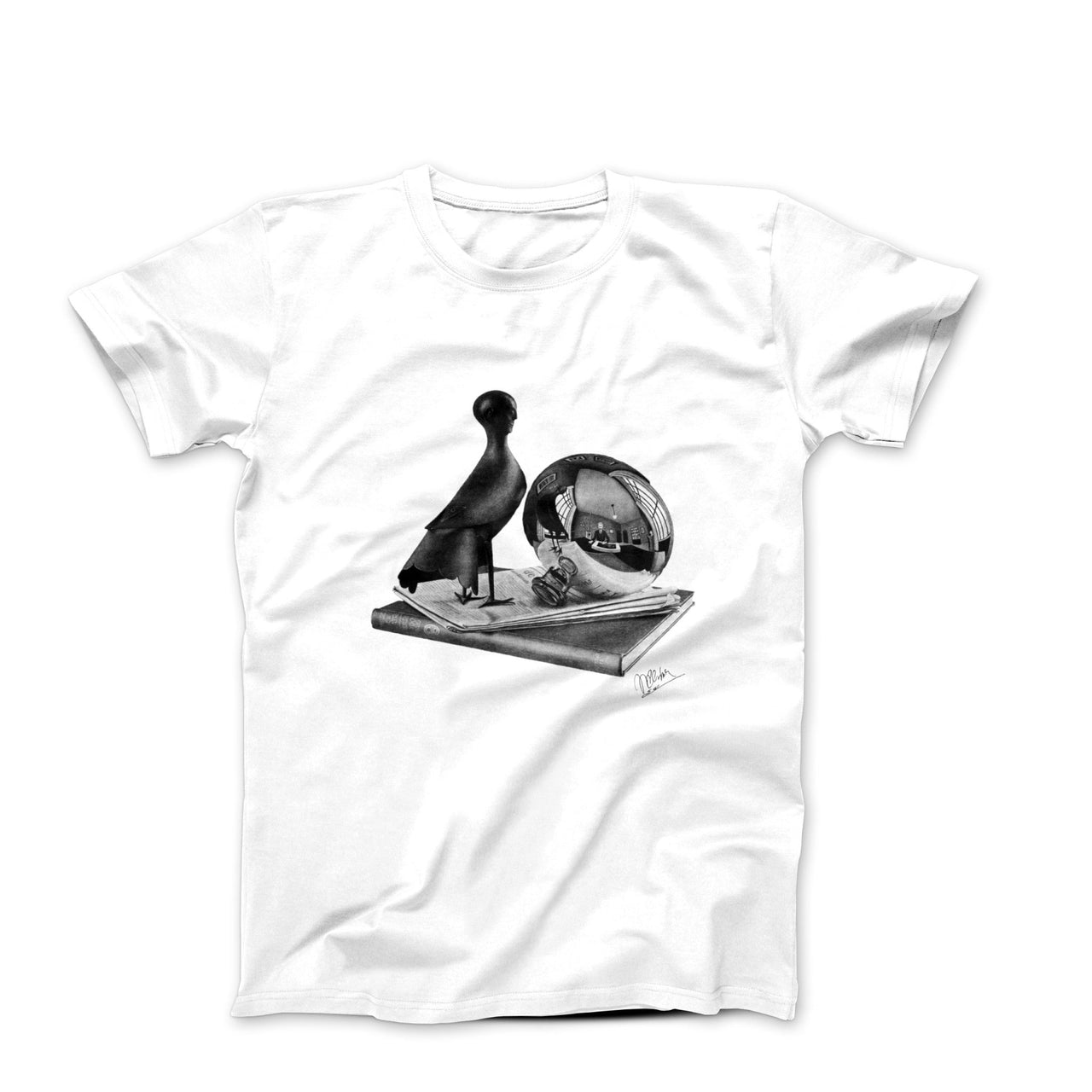 M.C. Escher Still Life With Spherical Mirror (1934) Art T-shirt - Clothing - Harvey Ltd