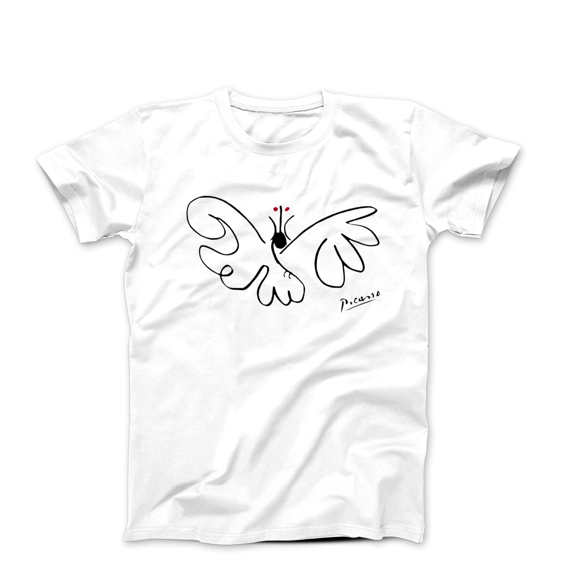 Pablo Picasso Butterfly Line Sketch T-shirt - Clothing - Harvey Ltd