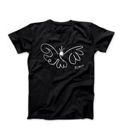 Pablo Picasso Butterfly Line Sketch T-shirt - Clothing - Harvey Ltd