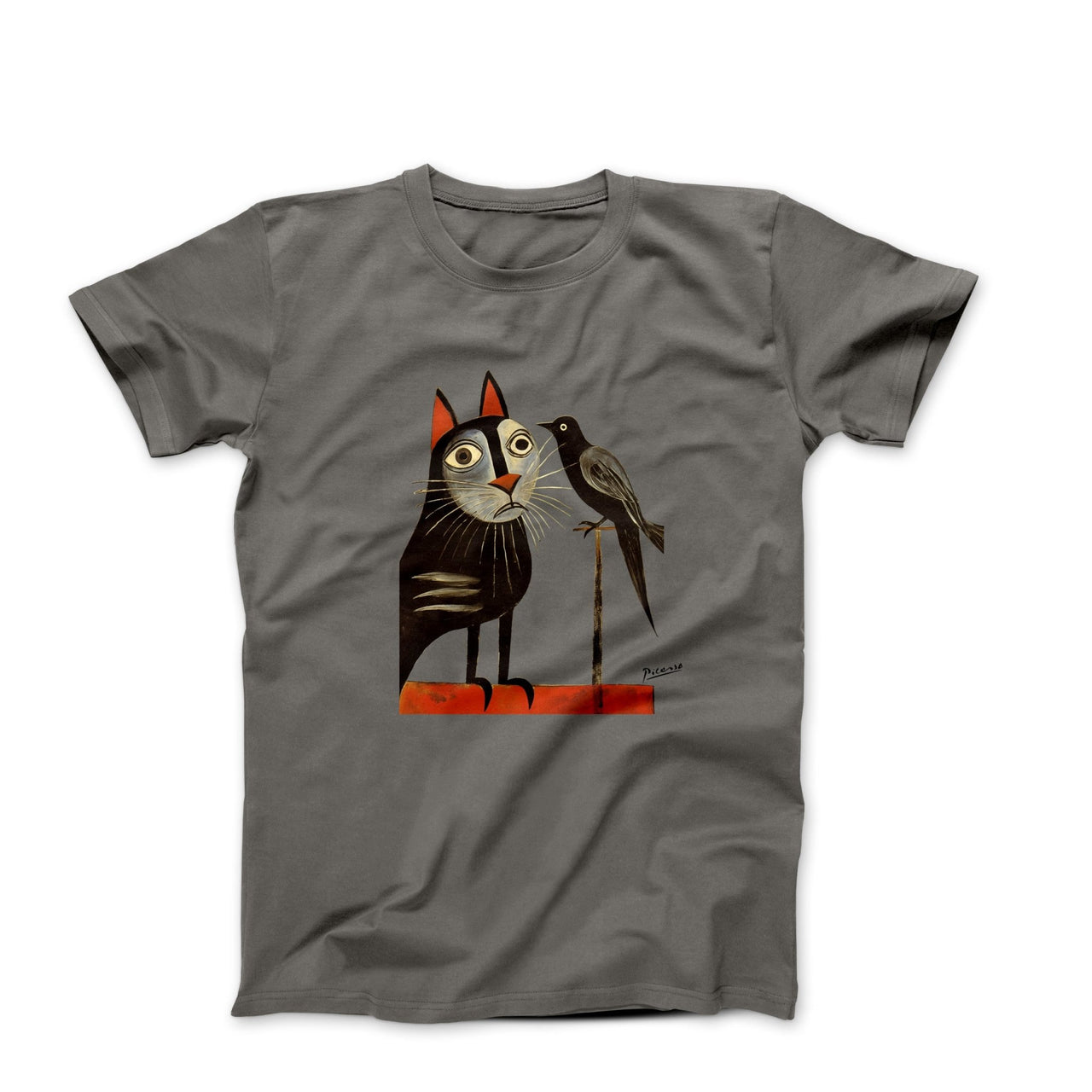Pablo Picasso Cat Catching A Bird (1939) Art T-shirt - Clothing - Harvey Ltd