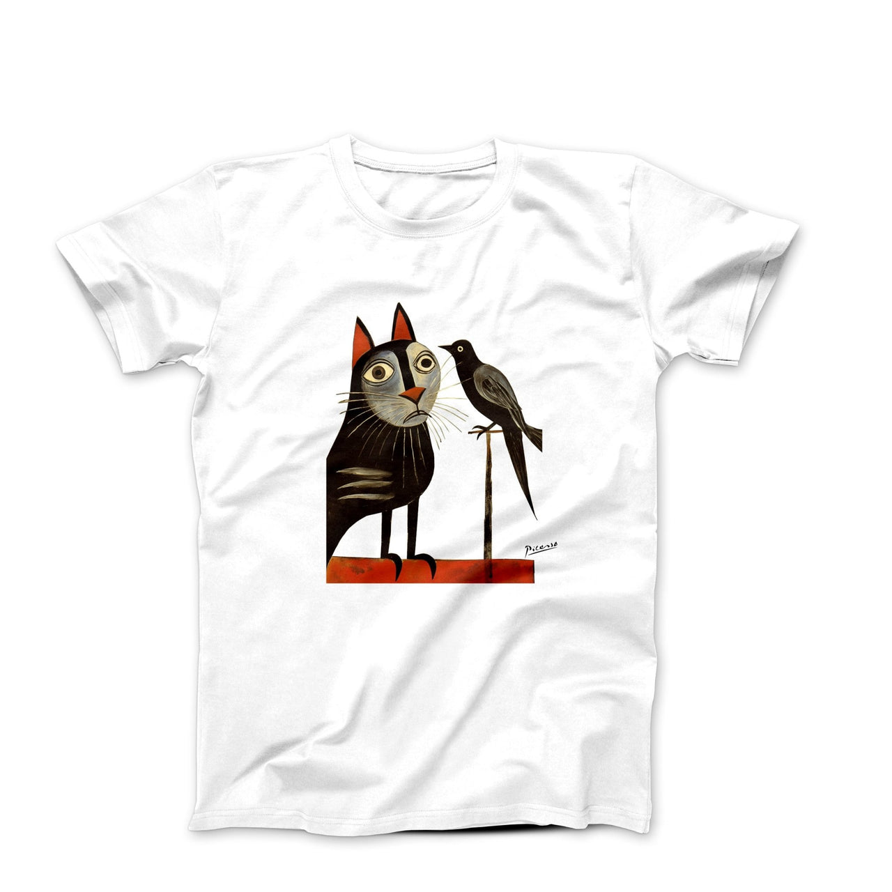 Pablo Picasso Cat Catching A Bird (1939) Art T-shirt - Clothing - Harvey Ltd