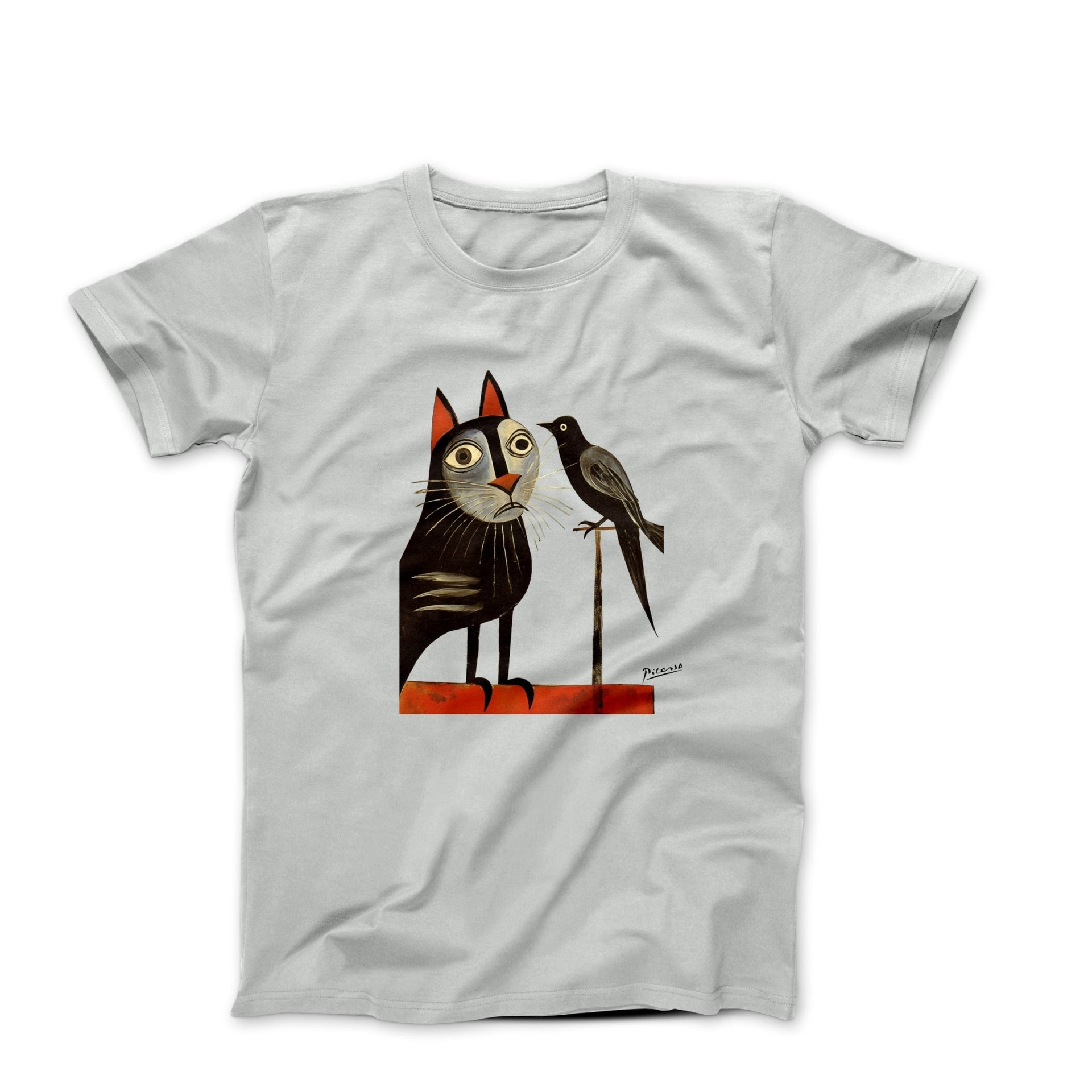 Pablo Picasso Cat Catching A Bird (1939) Art T-shirt - Clothing - Harvey Ltd