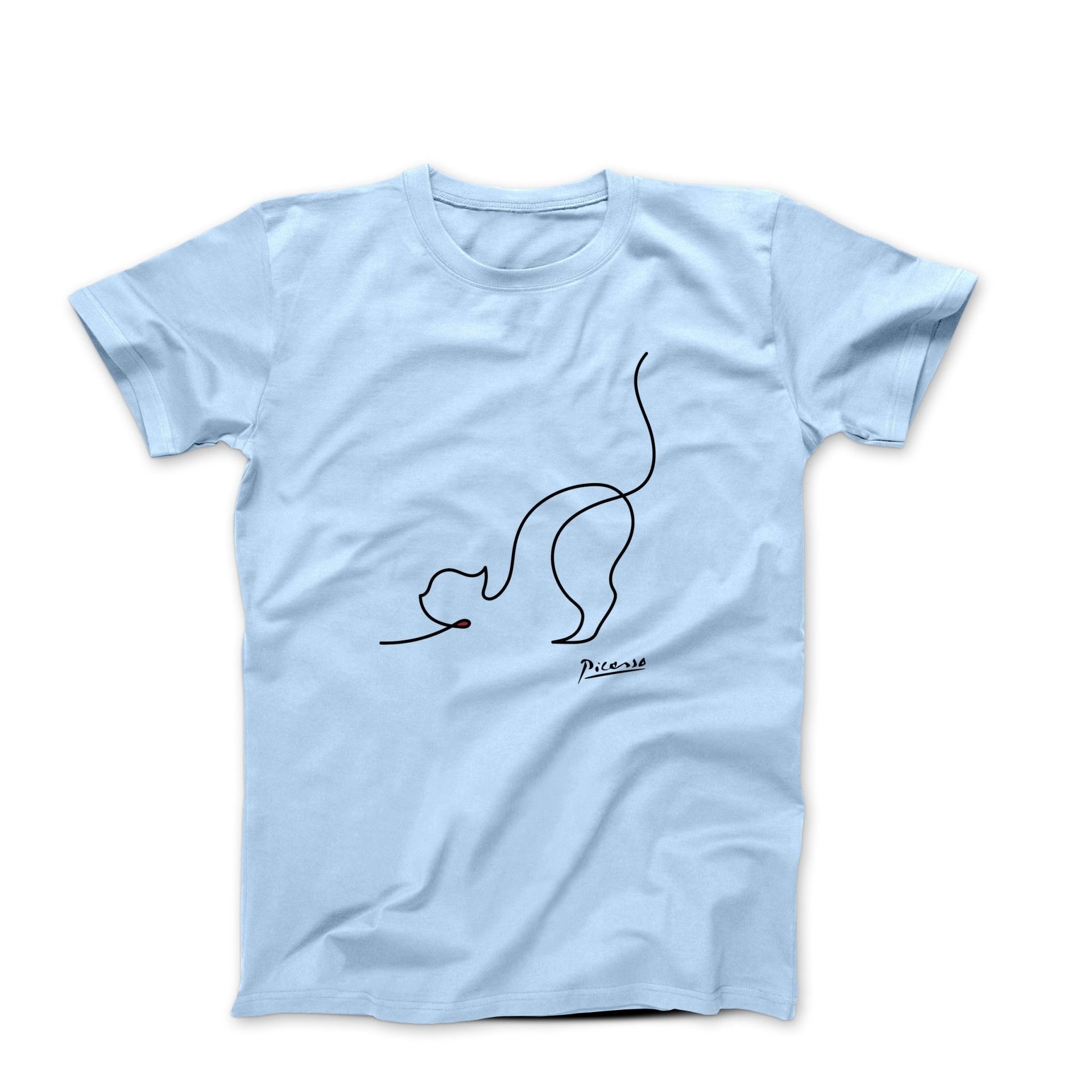 Pablo Picasso Cat Line Drawing T-shirt - Clothing - Harvey Ltd