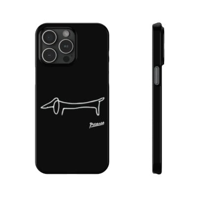 Pablo Picasso Dachshund Dog (Lump) Slim Black Phone Case - Accessories - Harvey Ltd