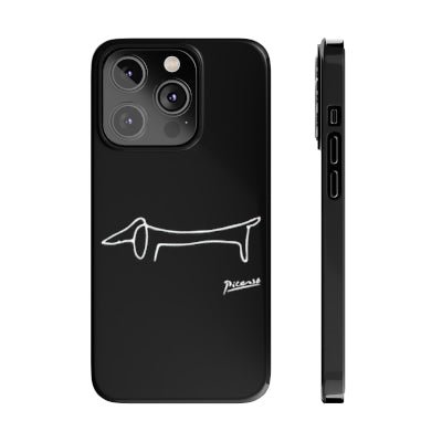 Pablo Picasso Dachshund Dog (Lump) Slim Black Phone Case - Accessories - Harvey Ltd