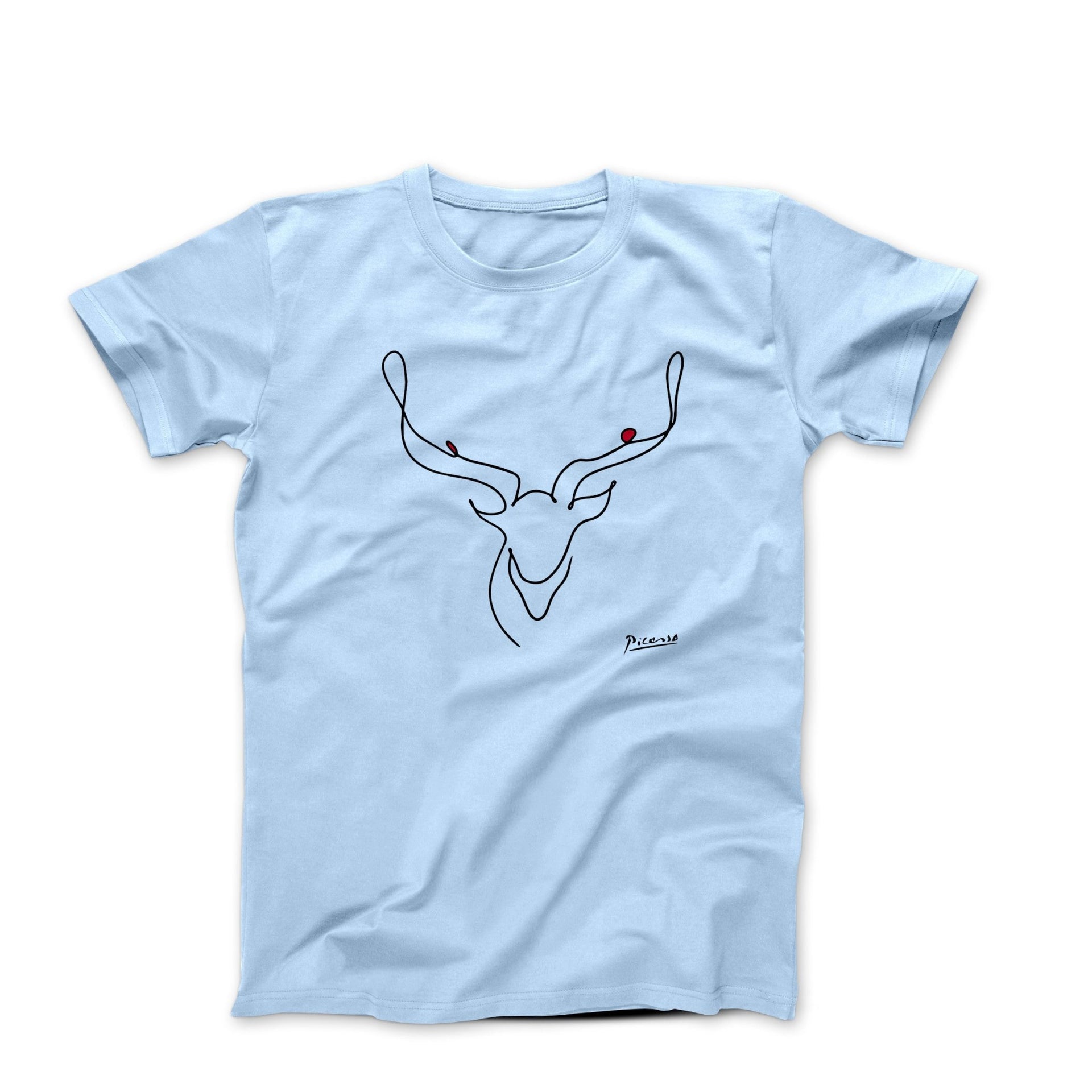 Pablo Picasso Deer Line Drawing T-shirt - Clothing - Harvey Ltd