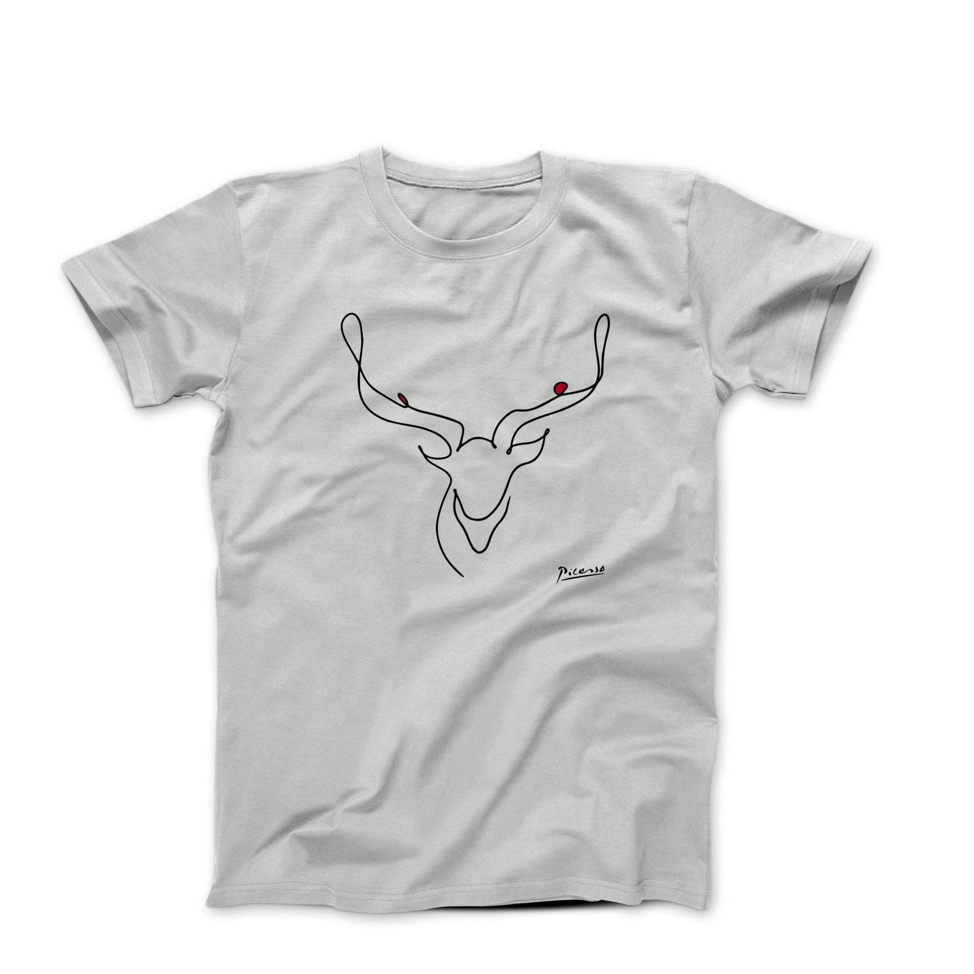 Pablo Picasso Deer Line Drawing T-shirt - Clothing - Harvey Ltd