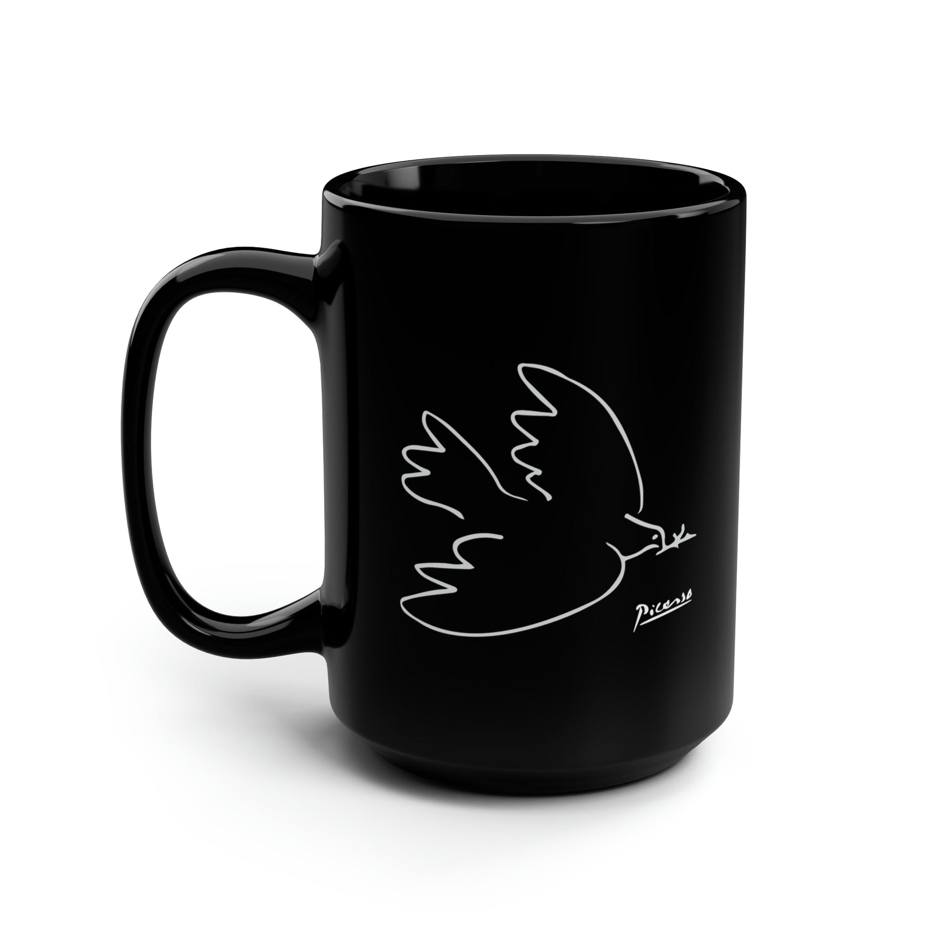 Pablo Picasso Dove of Peace Black 15 oz Mug - Barware - Harvey Ltd