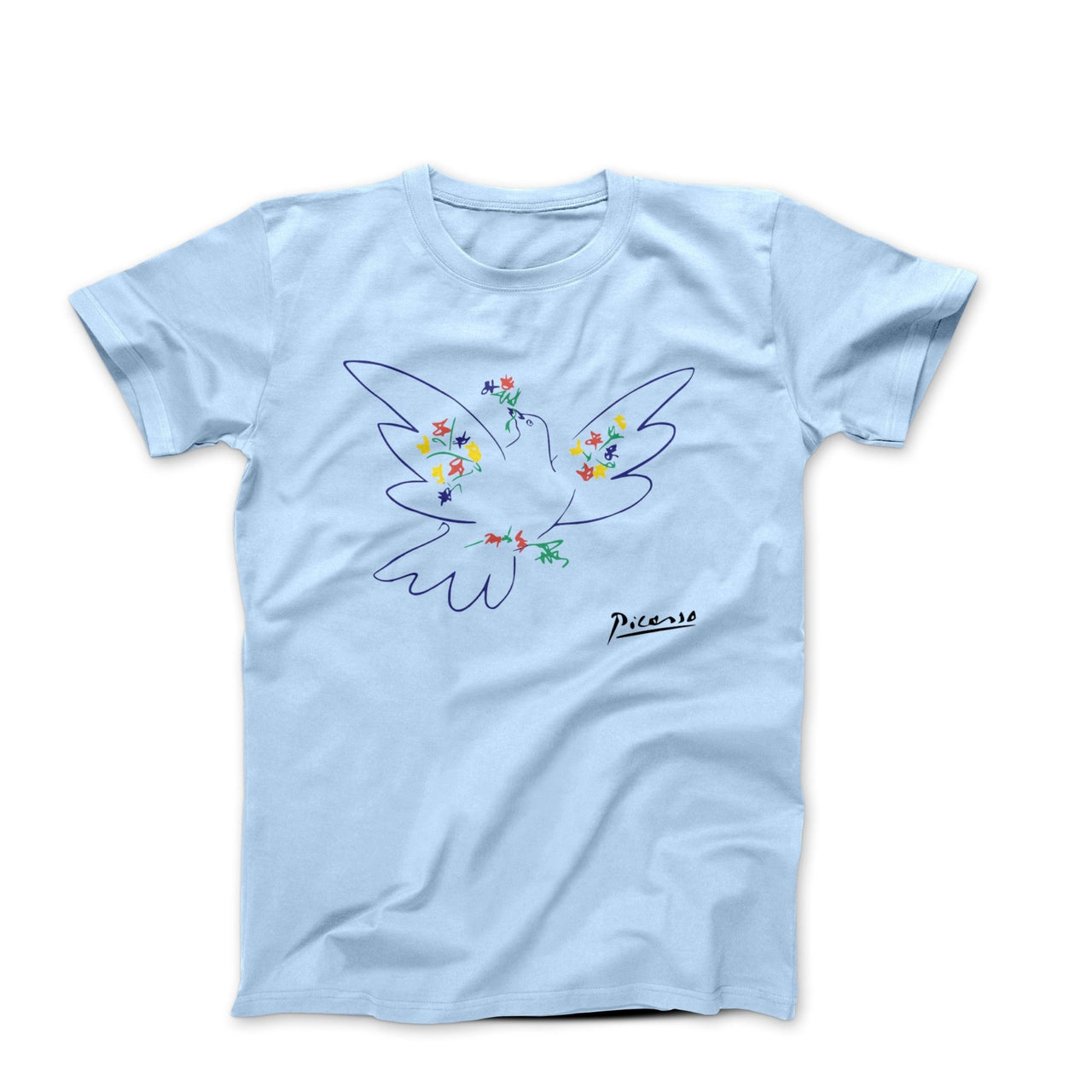 Pablo Picasso Dove With Flowers (1949) Artwork T-Shirt - Clothing - Harvey Ltd