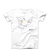 Pablo Picasso Dove With Flowers (1949) Artwork T-Shirt - Clothing - Harvey Ltd