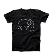 Pablo Picasso Elephant Line Drawing T-shirt - Clothing - Harvey Ltd