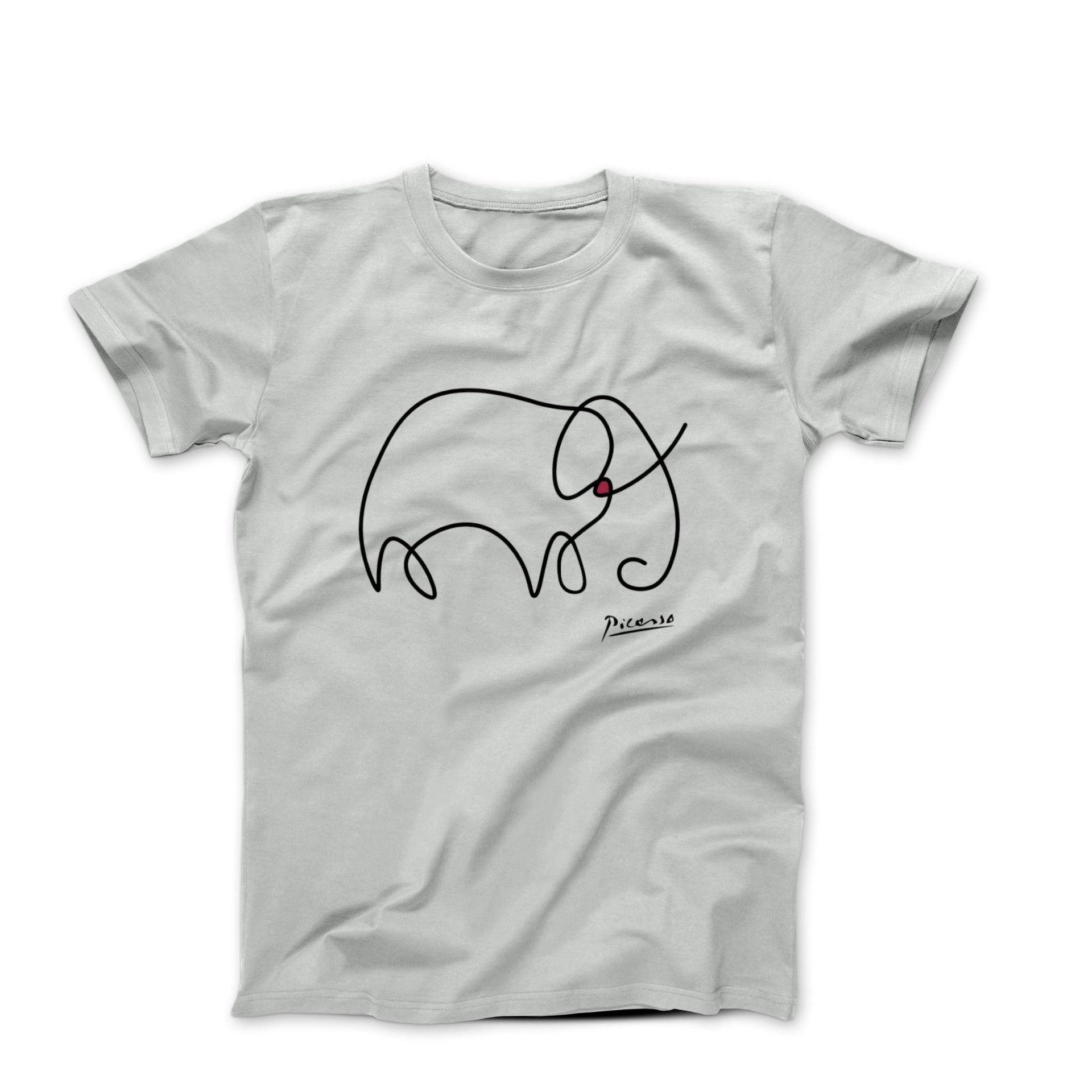 Pablo Picasso Elephant Line Drawing T-shirt - Clothing - Harvey Ltd