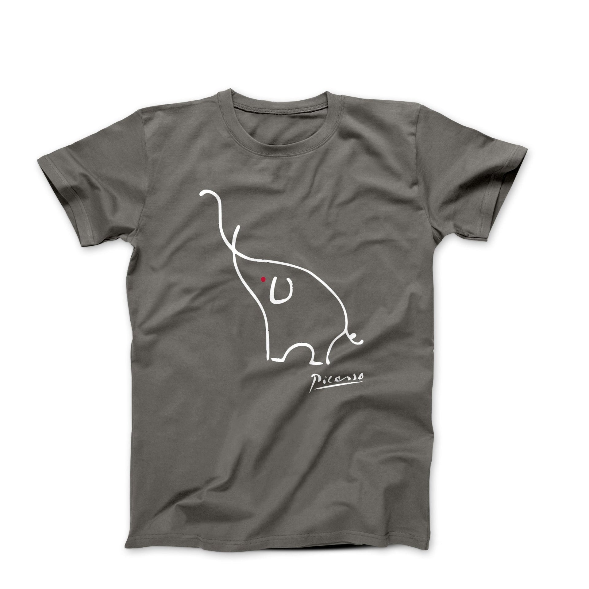 Pablo Picasso Elephant Line Sketch T-shirt - Clothing - Harvey Ltd